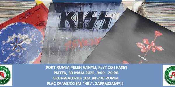 Port Rumia pełen winyli, płyt CD i kaset