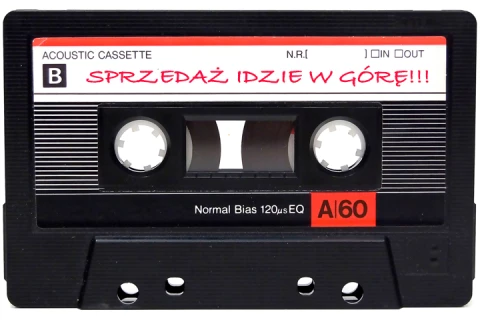 Sprzedaż  kaset magnetofonowych idzie w górę